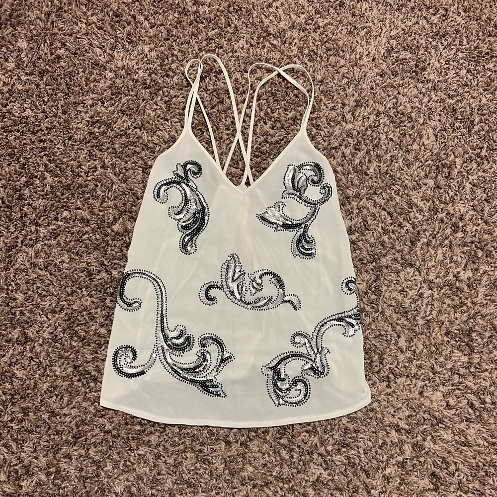 Express strappy embelished tank - size small